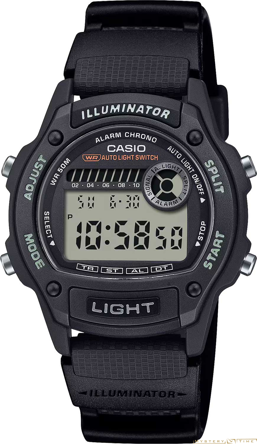 Часы японские наручные мужские кварцевые на ремне Casio W-220H-1A